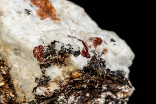 istock Macro Zircon mineral stone on a black background 1092203240