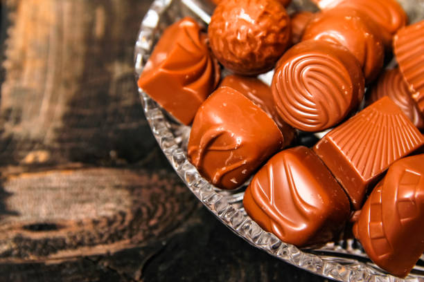 istock Chocolate candies in crystal bowl 1092215720