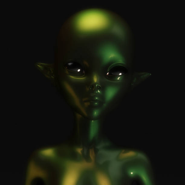 istock 3D Illustration of a female Alien 1092223704