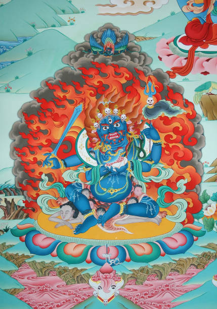istock Fiery blue Tibetan deity at a monastery in Kathmandu in Nepal 1092235792