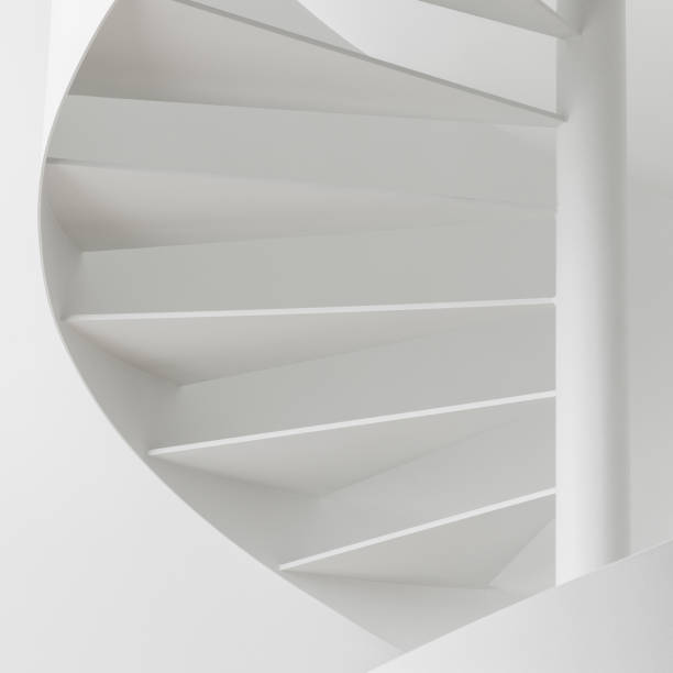 istock White modern spiral stairs 1092239474