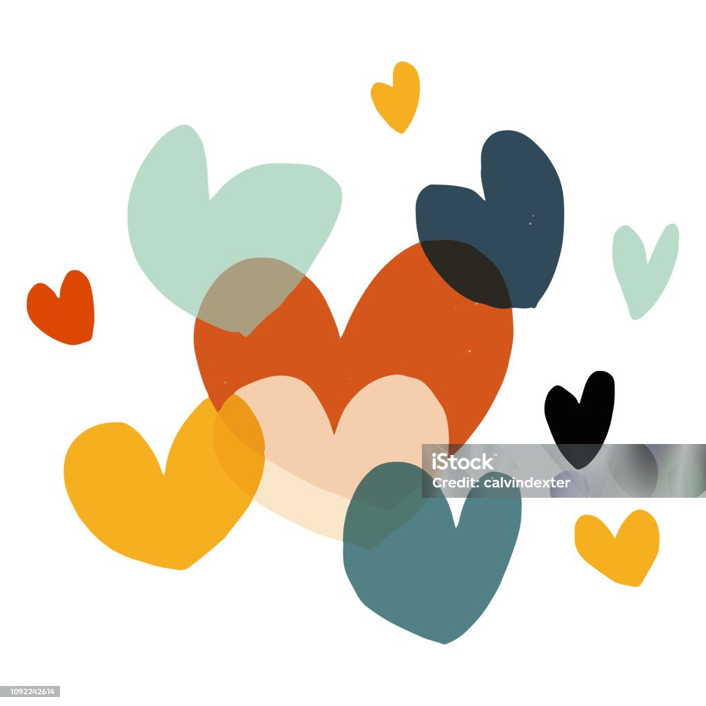 Valentine's Day Heart Shapes Vector illustration of a collection of hand drawn heart shapes Heart Shape stock vector