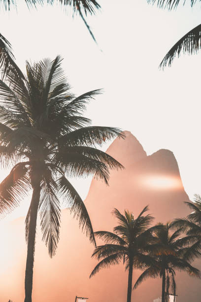 Rio de Janeiro Sunset Ipanema Morro Dois Irmaos Mountain