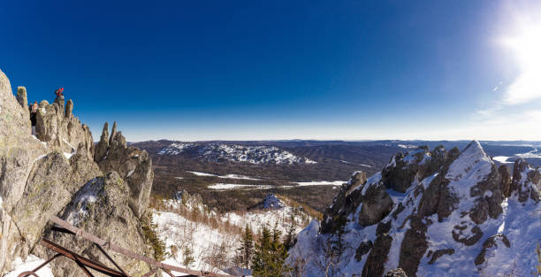 istock Panoramic view from the top of the mountain. 1092252040