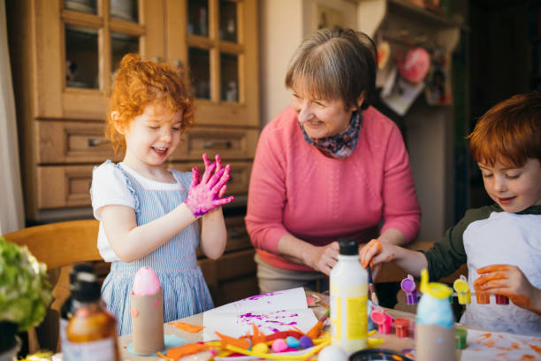 istock Finger Painting with Grandma 1092259348