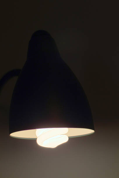 istock Household object - desk lamp with florescent curly bulb 1092270742