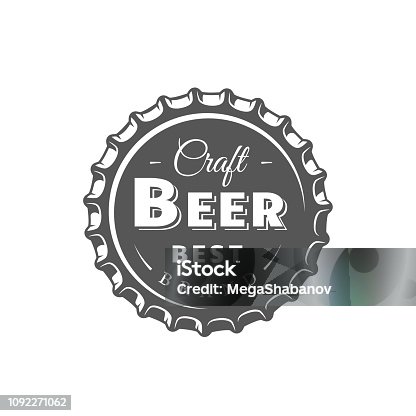 istock Beer label isolated on white background 1092271062