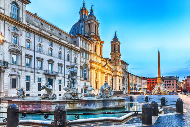 istock Piazza Navona in Rome, Moor Fountain view 1092274520