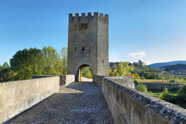 istock Medieval bridge over Ebro river in Frias, Burgos, Spain. 1092276036