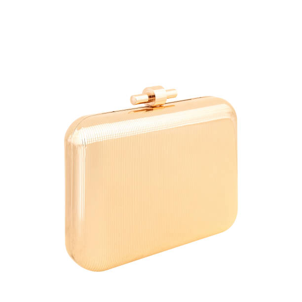 istock Mirror Metallic Box Clutch Bag on white background. 1092279256