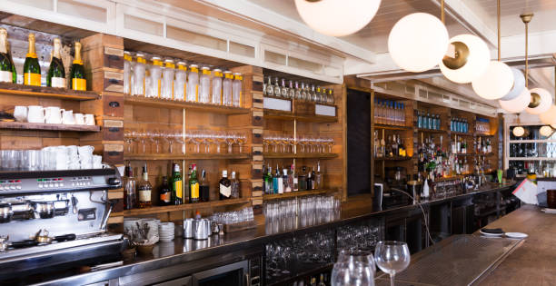 Image of bar in night restaurant