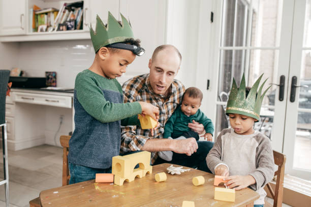 istock Family with three little kids 1092301398