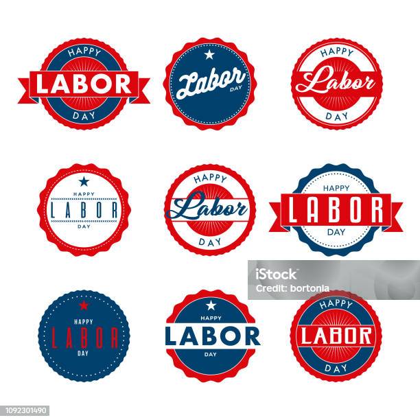Labor Day Stock Illustration - Download Image Now - Labor Day - North American Holiday, Icon Symbol, Vector