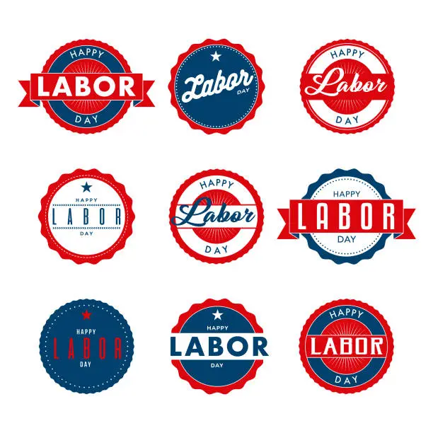 Vector illustration of Labor Day (US Spelling)