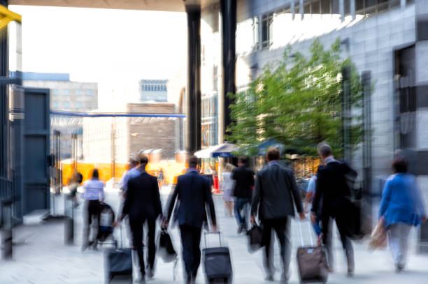 istock Business People Walking in Modern Financial District 1092301552