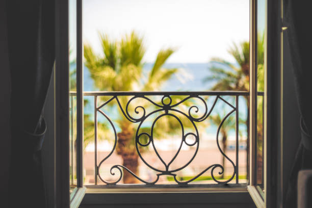 istock Balcony frame with the Mediterranean sea blurred in the background 1092303352