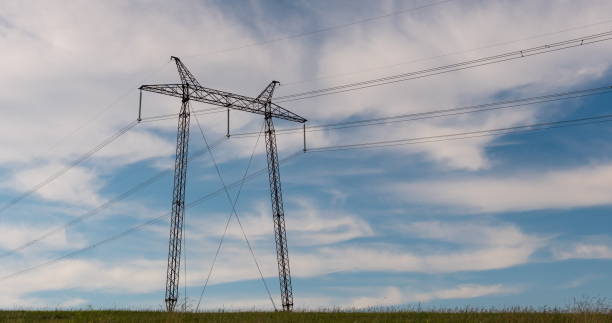 istock cloudy morning sky and a high-voltage line 1092304044