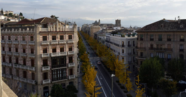 istock Gran Via de Granada in cloudy autumn sunset 1092304554