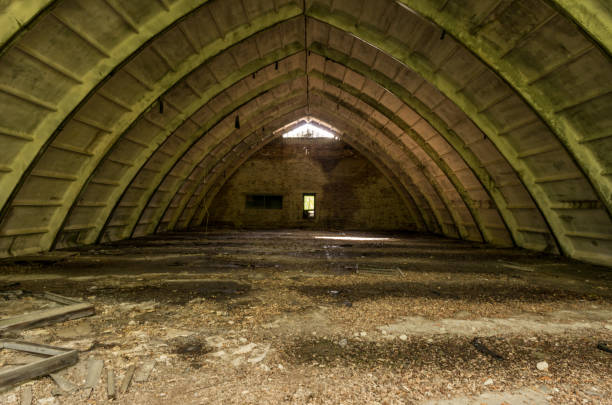istock Arched room without windows. Abandoned room. Many arches. 1092304680