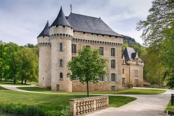 Chateau de Campagne, France stock photo
