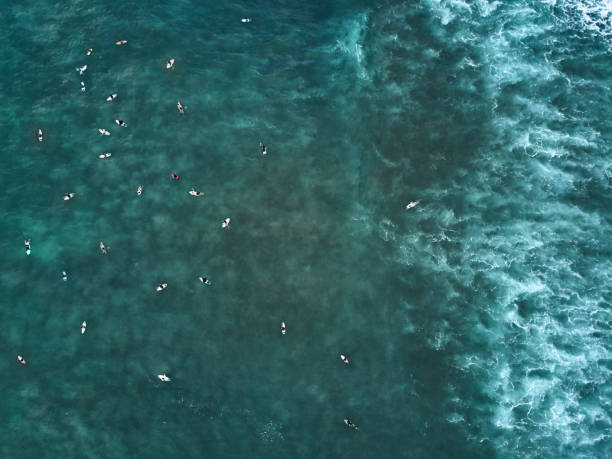 istock Aerial drone view of beautiful sea wave surface 1092309448