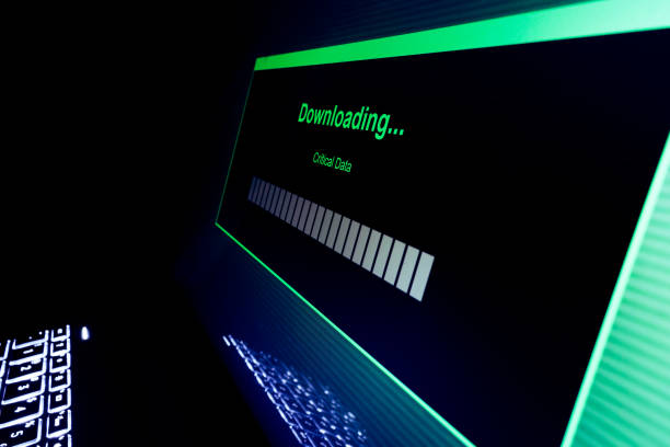 istock Closeup of laptop keyboard illumination, backlit keyboard 1092311766