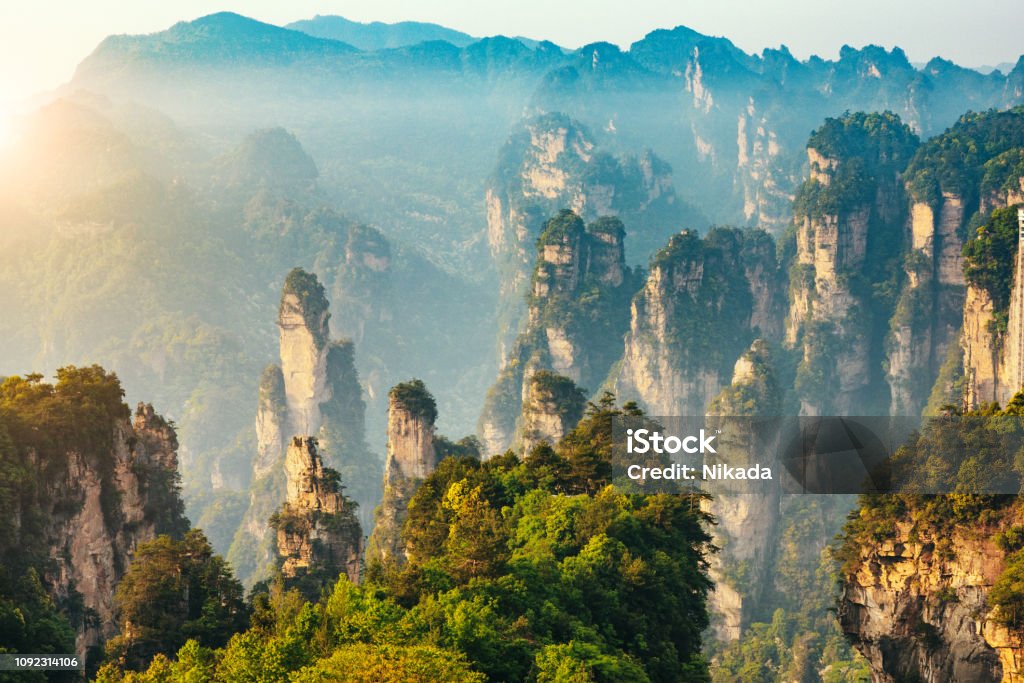 Mountains of Zhangjiajie National Forest Park, China China - East Asia Stock Photo