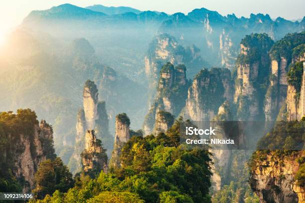 Mountains Of Zhangjiajie National Forest Park China Stock Photo - Download Image Now