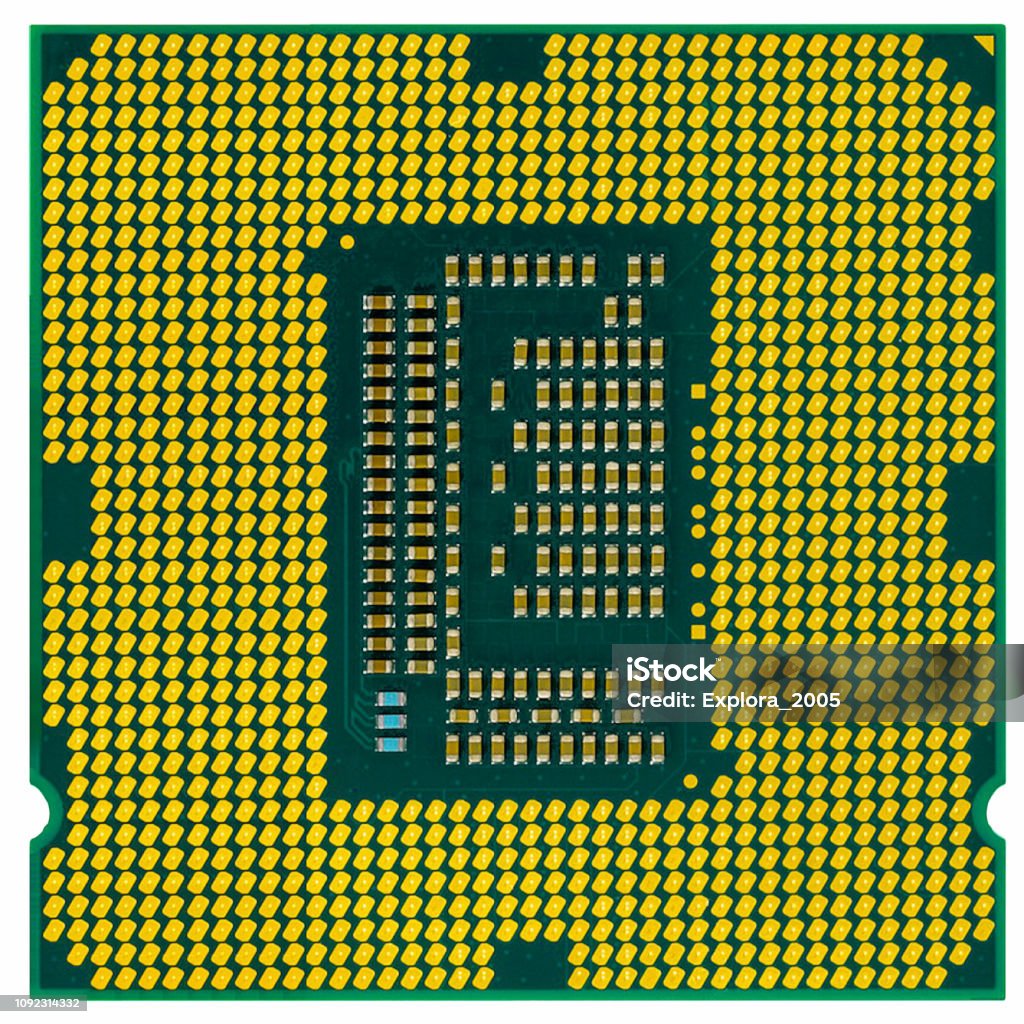 3d Render Closeup Microprocessor Stock Photo - Download Image Now ...