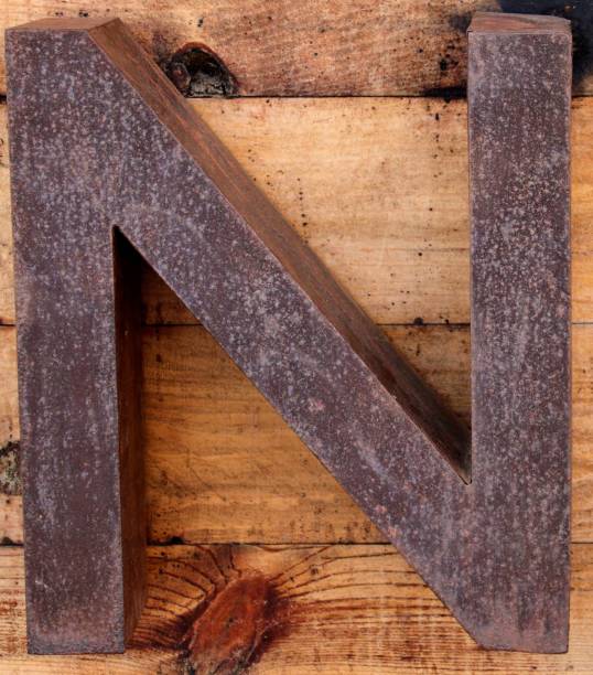 istock Letter N made of rusty iron 1092317352