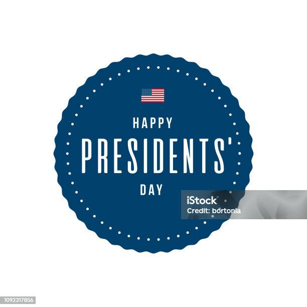 Happy Presidents Day Stock Illustration - Download Image Now - Presidents Day, Circle, President