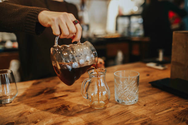 istock Drip coffee, then put the glass down in the coffee 1092321314