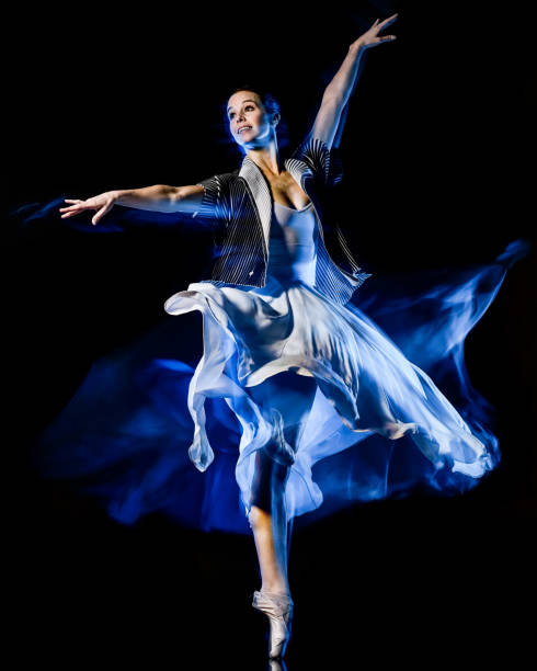 istock odern ballet dancer dancing woman isolated black bacground 1092324288