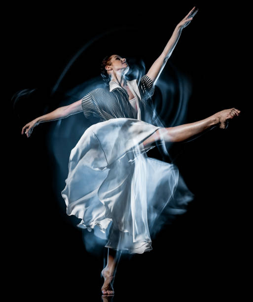 istock odern ballet dancer dancing woman isolated black bacground 1092324492