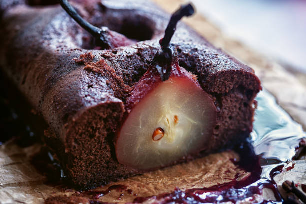 istock Pear chocolate cake  with mulled wine glaze 1092334676