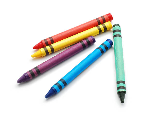 wax crayons wax crayons isolated on white crayon photos stock pictures, royalty-free photos & images