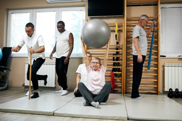 istock Group Of Seniors At Chiropractic office 1092338690