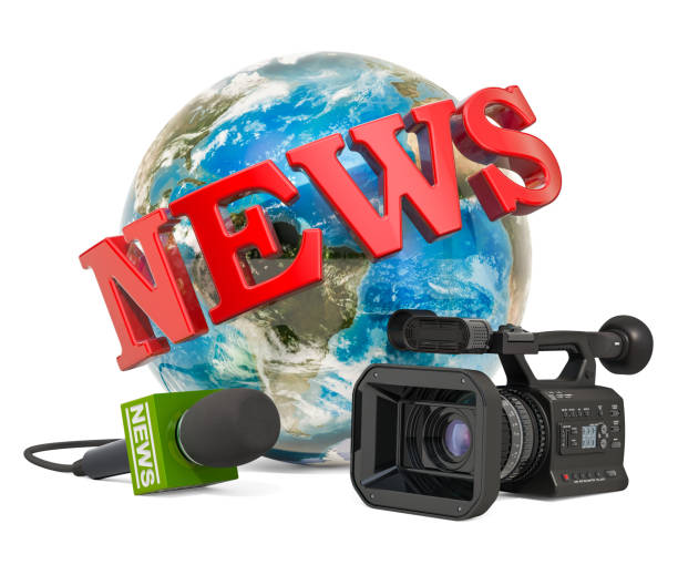 Global TV News concept, 3D rendering isolated on white background