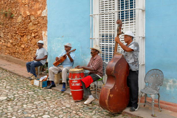 Havana: Cuban street musicans in the side street in Havana City Cuba  - Serie Cuba Reportage