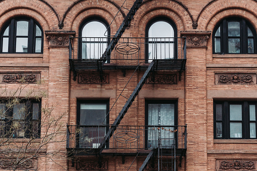 New York Buildings Emergency Exit Stairs