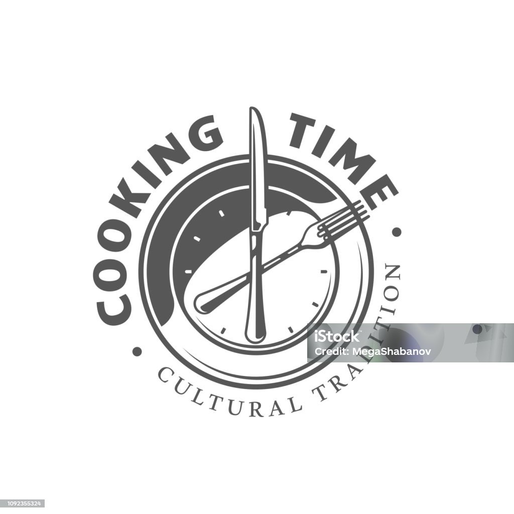 Cooking Label Drawing Cooking Label Isolated On White Background Stock Illustration ...