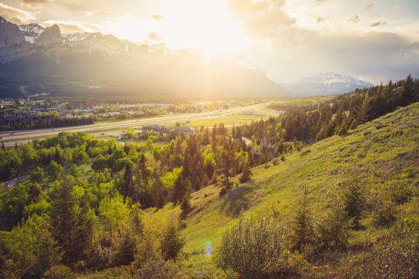 Banff National Park in Canada. Canmore, Alberta, Canada.