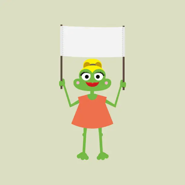 Vector illustration of Cute Frog Mascot Illustration Vector