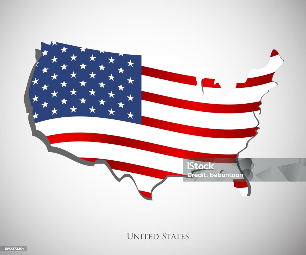 UNITED STATES OF AMERICA MAP, USA vector, Independence day background Abstract stock vector