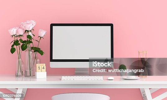 53,500+ Pink Office Stock Photos, Pictures & Royalty-Free Images - iStock | Pink  office supplies, Pink office desk, Pink office space