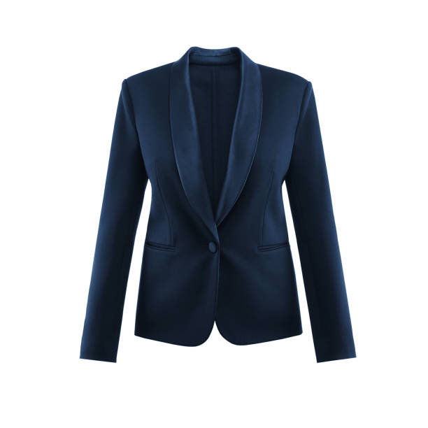 calorifugée féminin bleu sur fond blanc, mannequin invisible - blazer photos et images de collection