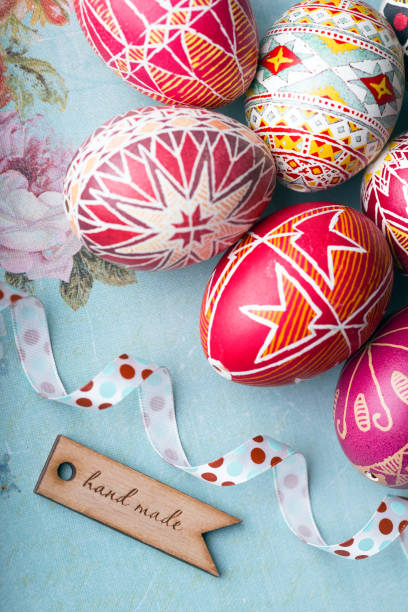 istock beautiful Easter egg Pysanka handmade - ukrainian traditional