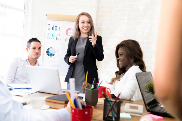 istock Businesswoman presenting her work at the office 1092392640