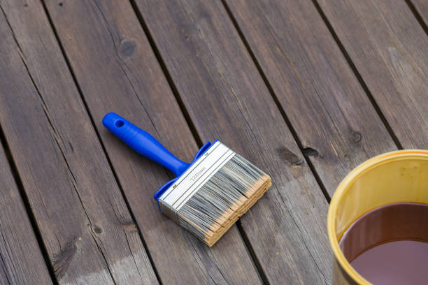 istock Oiling Terrace Wooden Patio Deck 1092445438