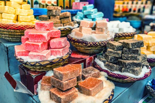 istock Handmade soap on display in souks of Morocco 1092464472
